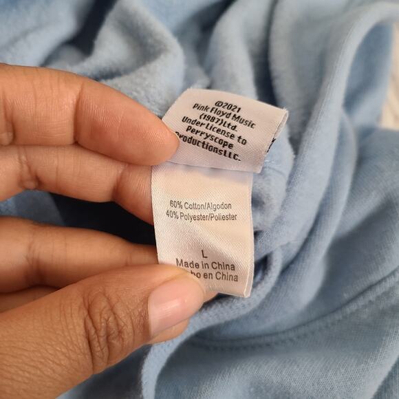 Pink Floyd Freeze New York Dark Side Of The Moon Blue Hoodie Size Large - Picture 6 of 12